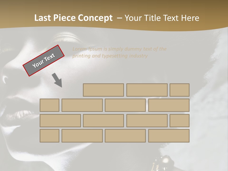 A Woman With A Gold Necklace On Her Neck PowerPoint Template