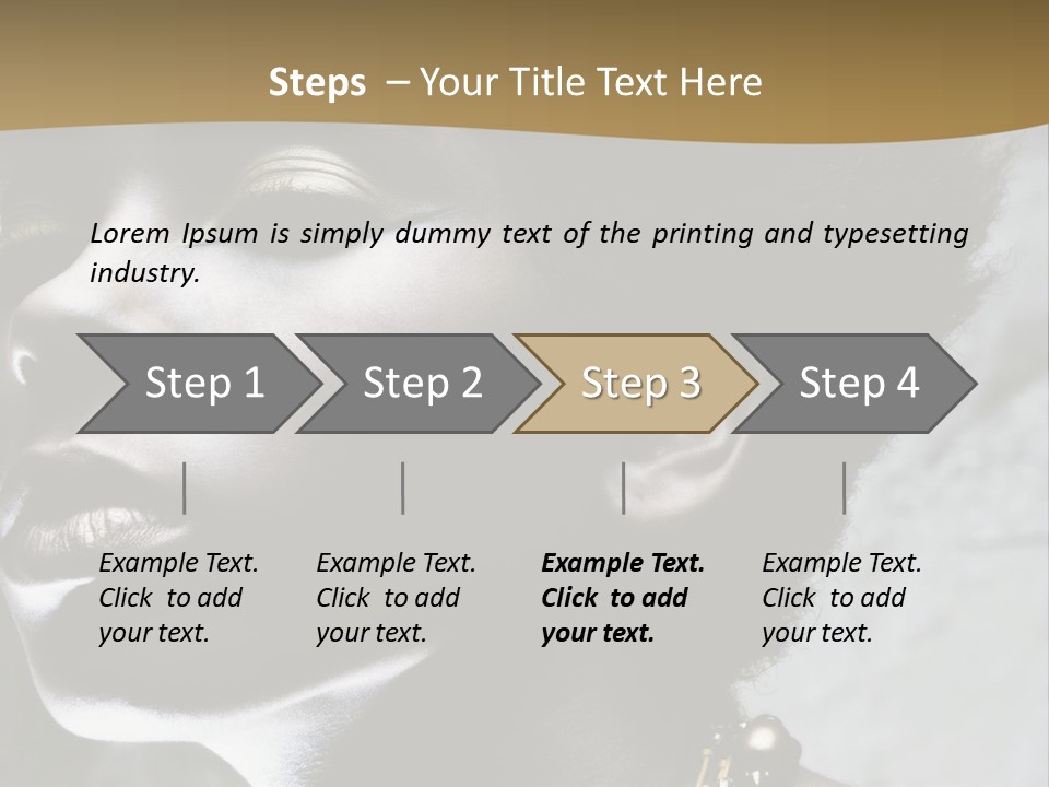 A Woman With A Gold Necklace On Her Neck PowerPoint Template