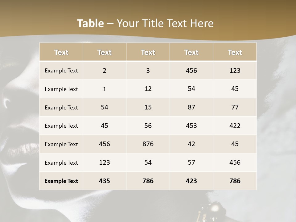 A Woman With A Gold Necklace On Her Neck PowerPoint Template