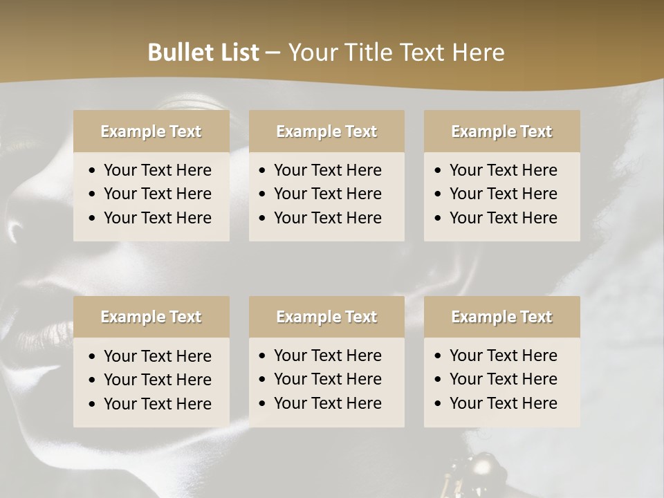 A Woman With A Gold Necklace On Her Neck PowerPoint Template