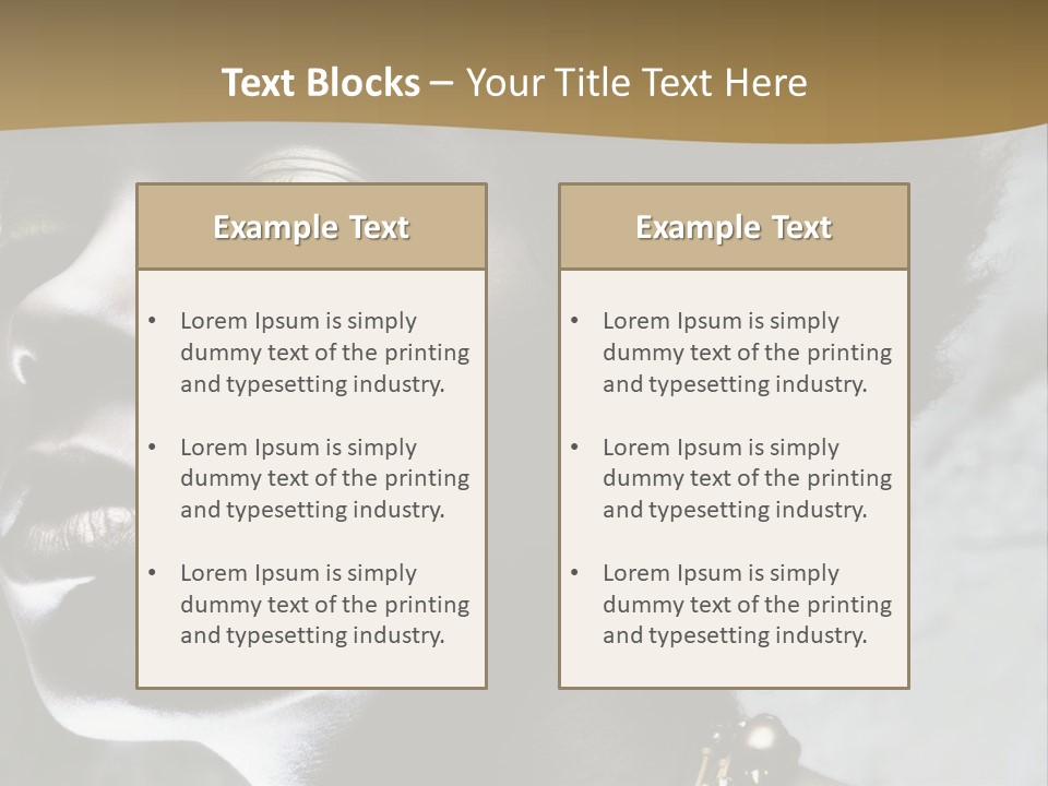 A Woman With A Gold Necklace On Her Neck PowerPoint Template