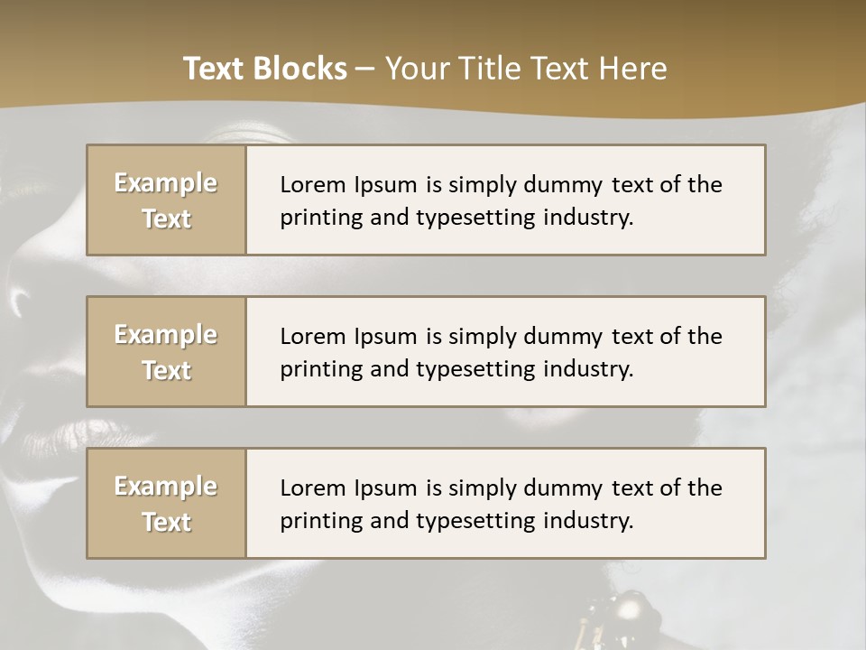 A Woman With A Gold Necklace On Her Neck PowerPoint Template