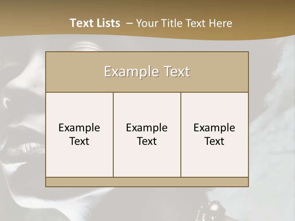 A Woman With A Gold Necklace On Her Neck PowerPoint Template