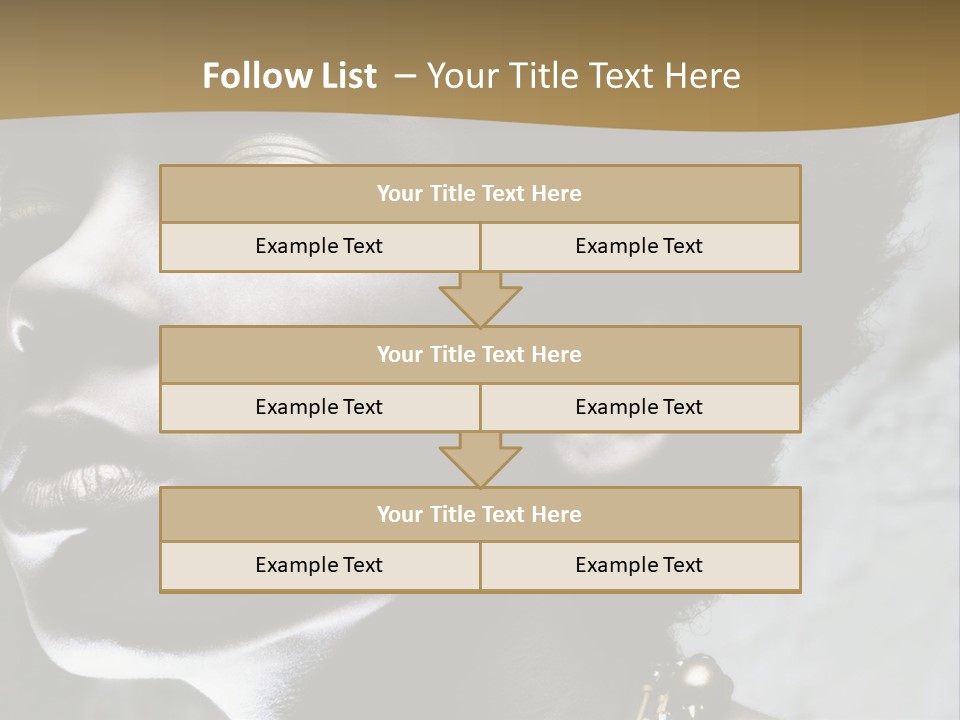 A Woman With A Gold Necklace On Her Neck PowerPoint Template