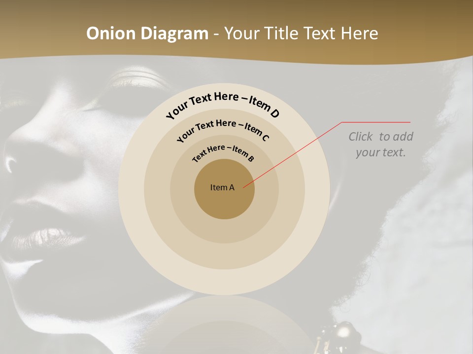 A Woman With A Gold Necklace On Her Neck PowerPoint Template