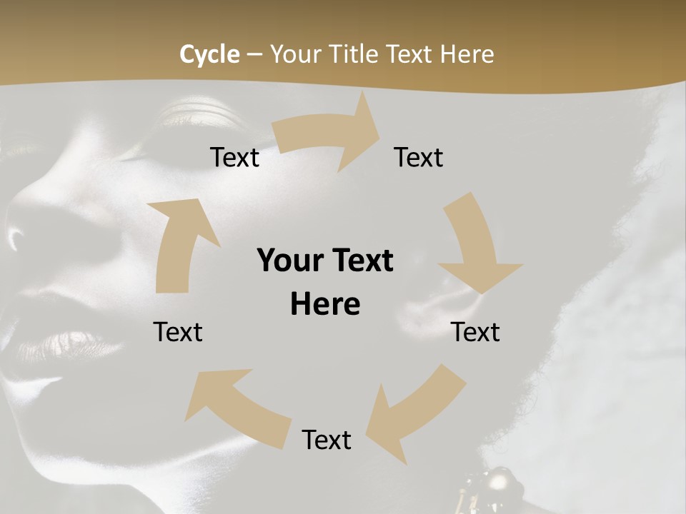 A Woman With A Gold Necklace On Her Neck PowerPoint Template