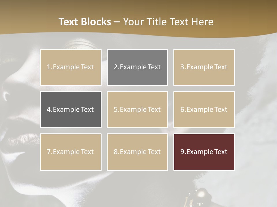 A Woman With A Gold Necklace On Her Neck PowerPoint Template