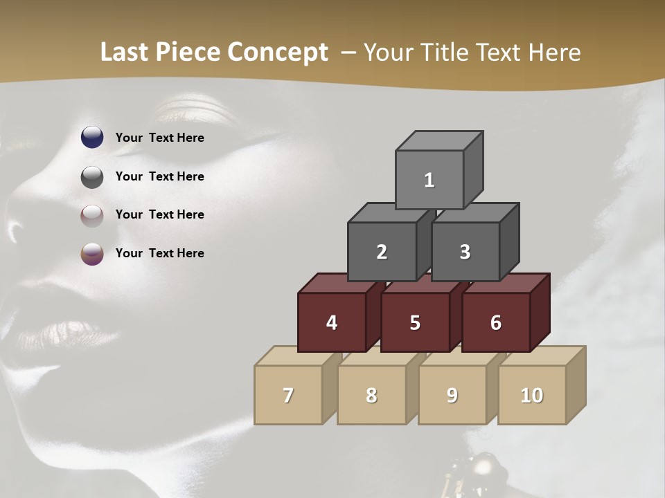 A Woman With A Gold Necklace On Her Neck PowerPoint Template