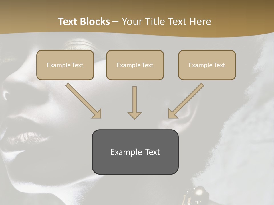 A Woman With A Gold Necklace On Her Neck PowerPoint Template