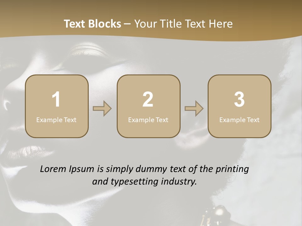 A Woman With A Gold Necklace On Her Neck PowerPoint Template