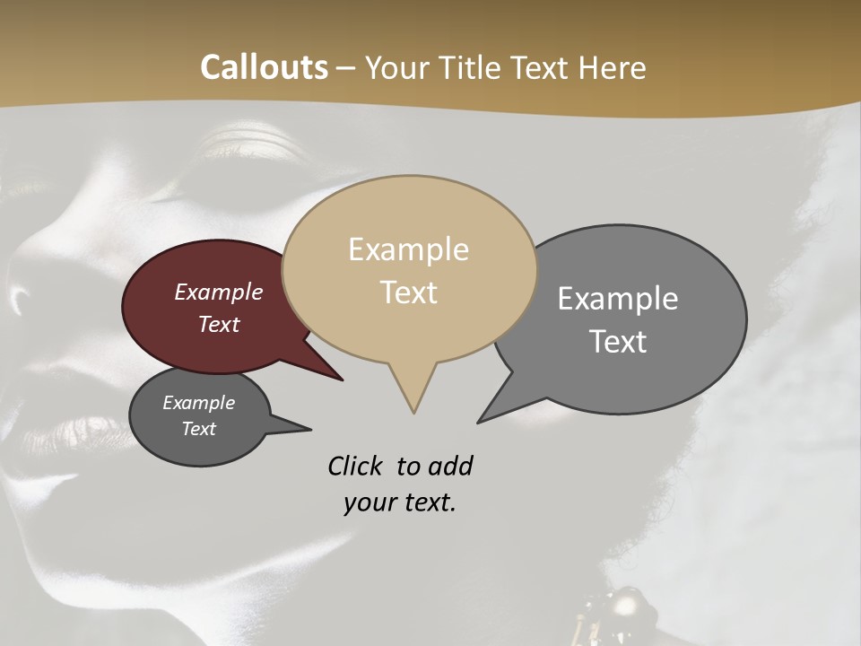 A Woman With A Gold Necklace On Her Neck PowerPoint Template