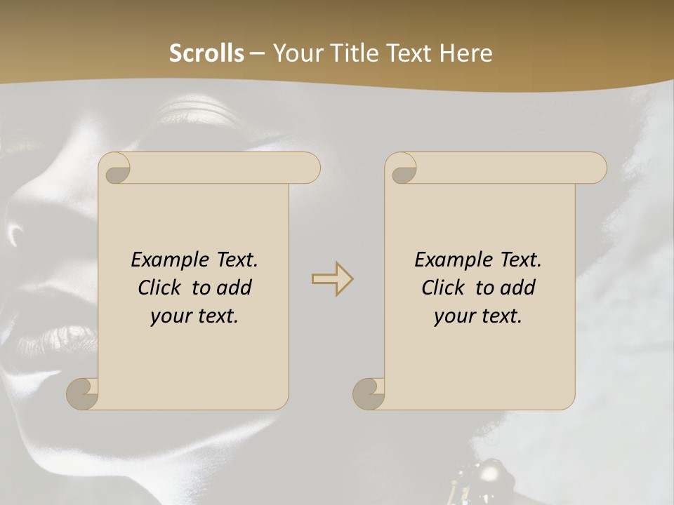 A Woman With A Gold Necklace On Her Neck PowerPoint Template