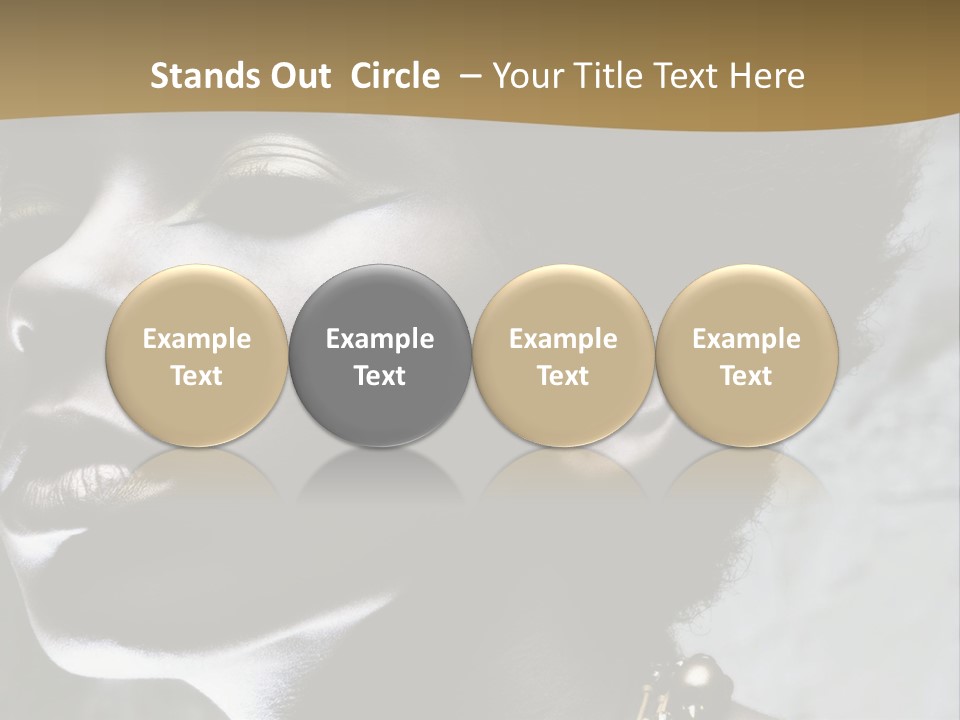 A Woman With A Gold Necklace On Her Neck PowerPoint Template