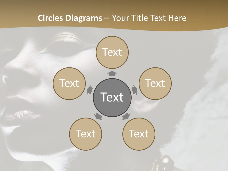 A Woman With A Gold Necklace On Her Neck PowerPoint Template