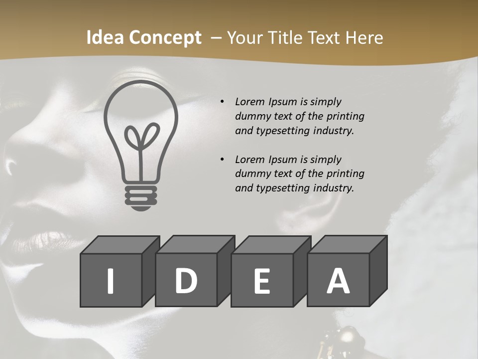 A Woman With A Gold Necklace On Her Neck PowerPoint Template