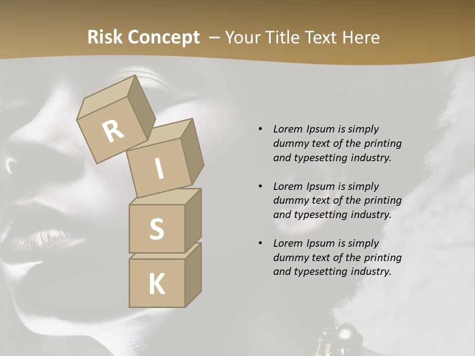 A Woman With A Gold Necklace On Her Neck PowerPoint Template