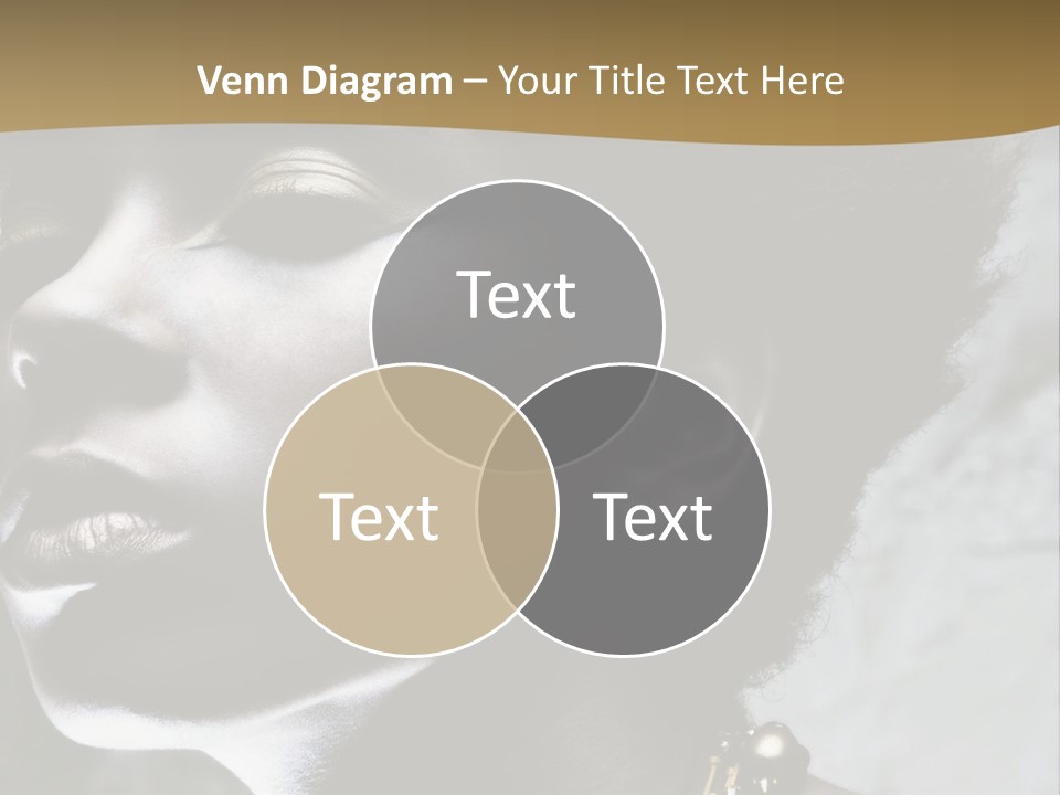 A Woman With A Gold Necklace On Her Neck PowerPoint Template