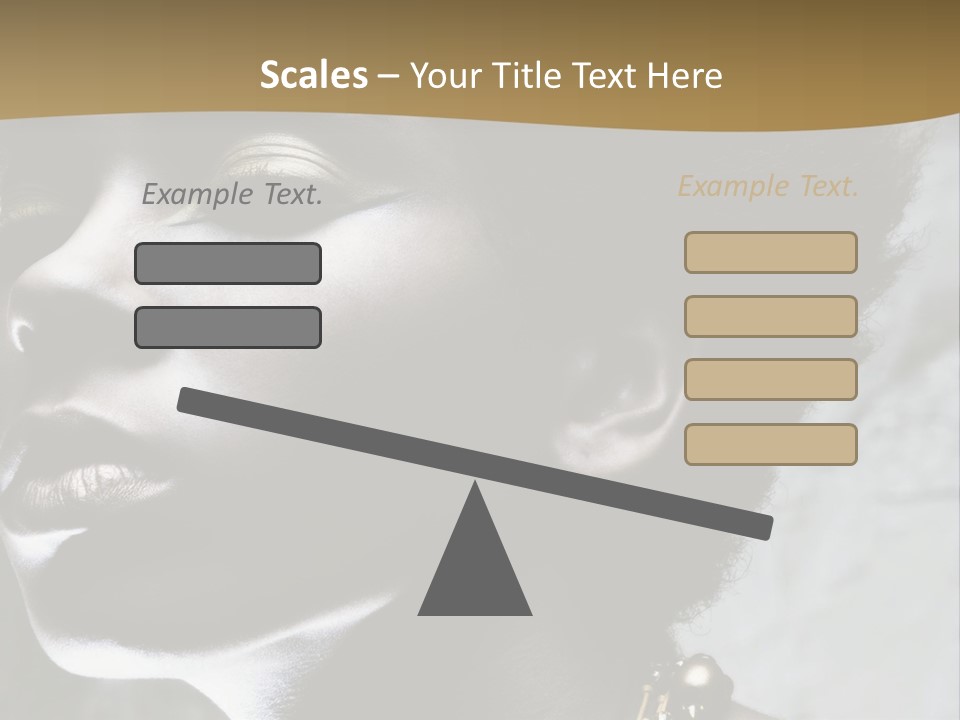 A Woman With A Gold Necklace On Her Neck PowerPoint Template