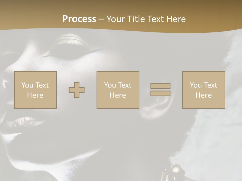 A Woman With A Gold Necklace On Her Neck PowerPoint Template