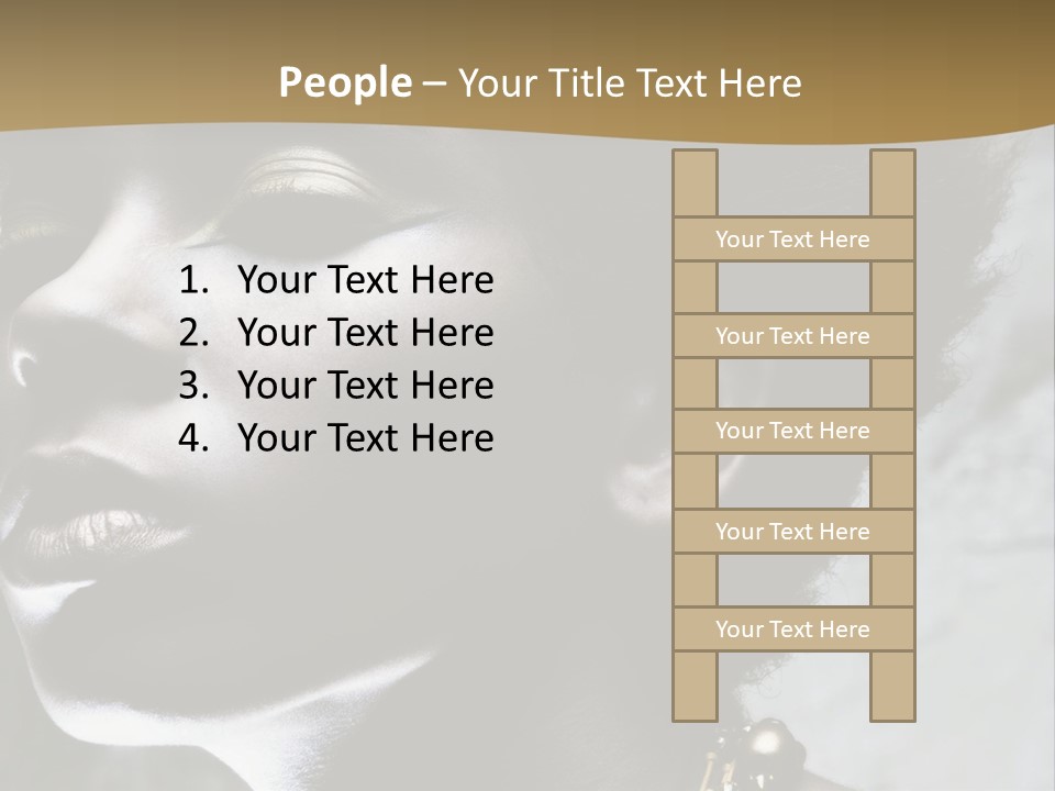 A Woman With A Gold Necklace On Her Neck PowerPoint Template