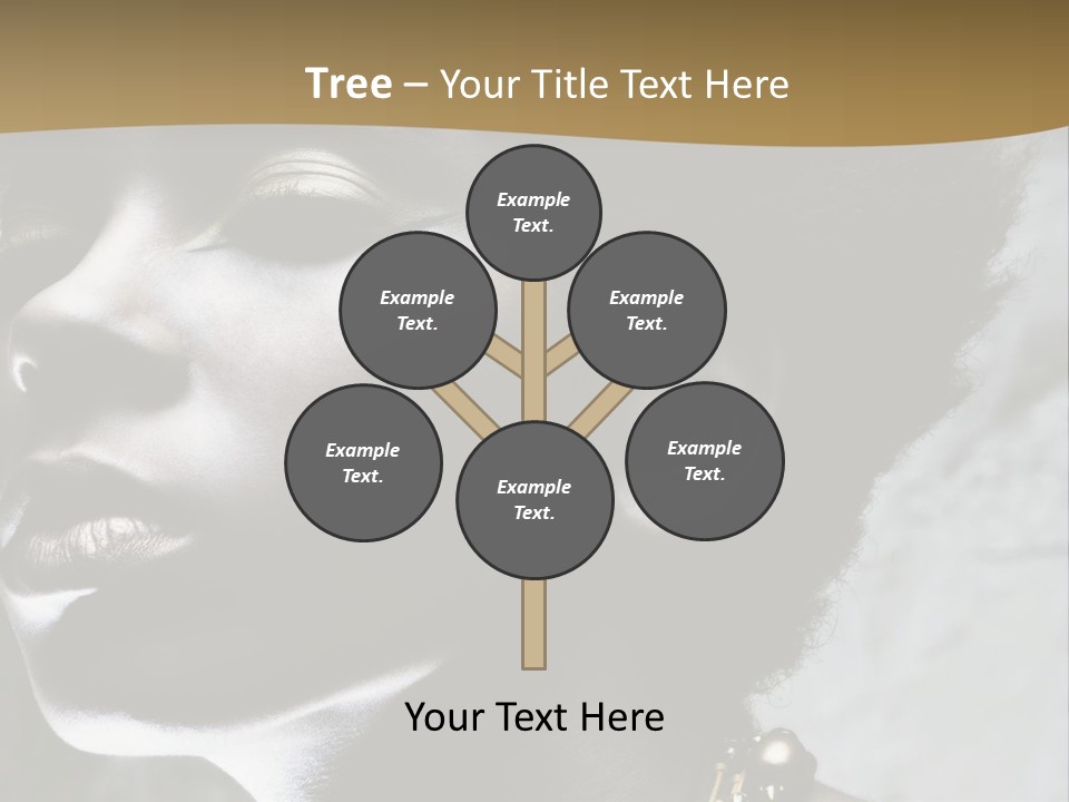 A Woman With A Gold Necklace On Her Neck PowerPoint Template