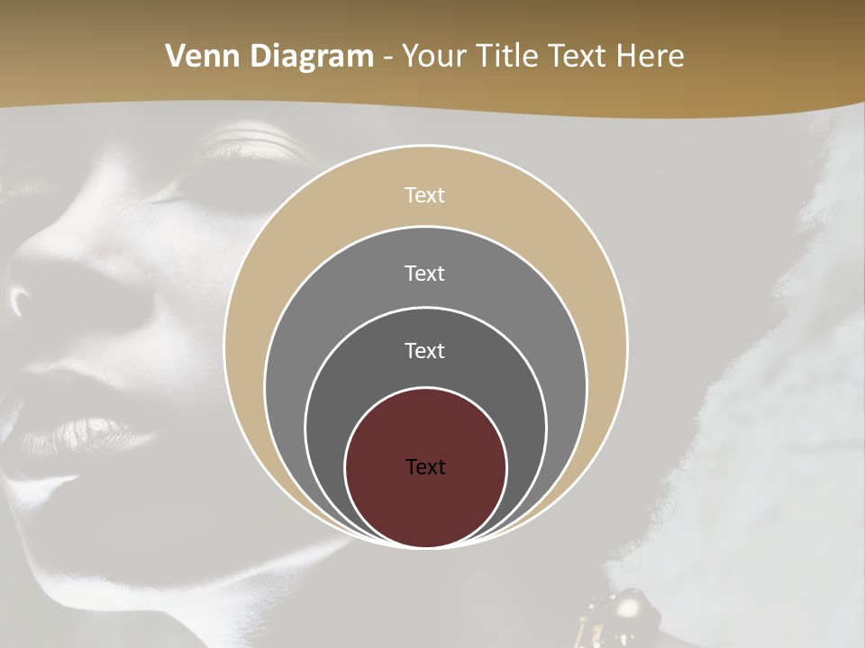 A Woman With A Gold Necklace On Her Neck PowerPoint Template