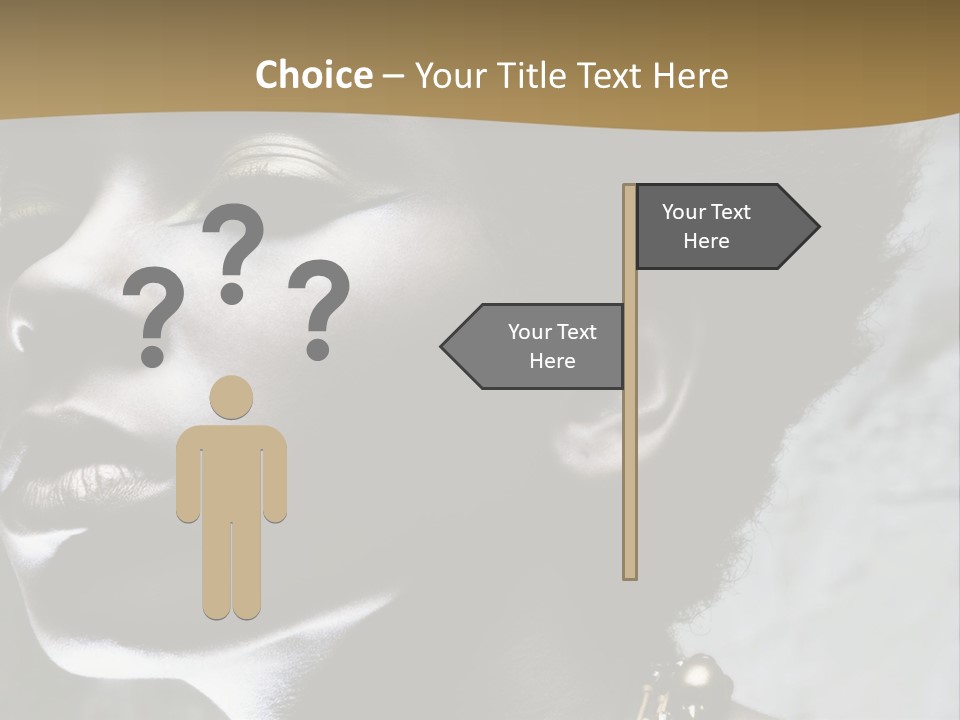 A Woman With A Gold Necklace On Her Neck PowerPoint Template