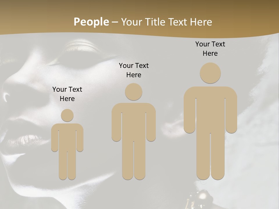 A Woman With A Gold Necklace On Her Neck PowerPoint Template