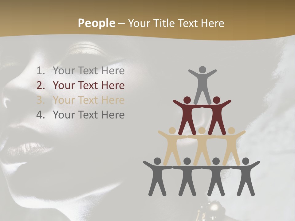 A Woman With A Gold Necklace On Her Neck PowerPoint Template