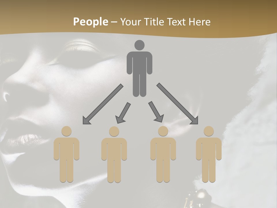 A Woman With A Gold Necklace On Her Neck PowerPoint Template