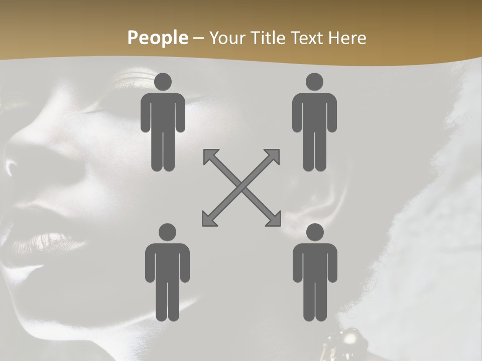 A Woman With A Gold Necklace On Her Neck PowerPoint Template