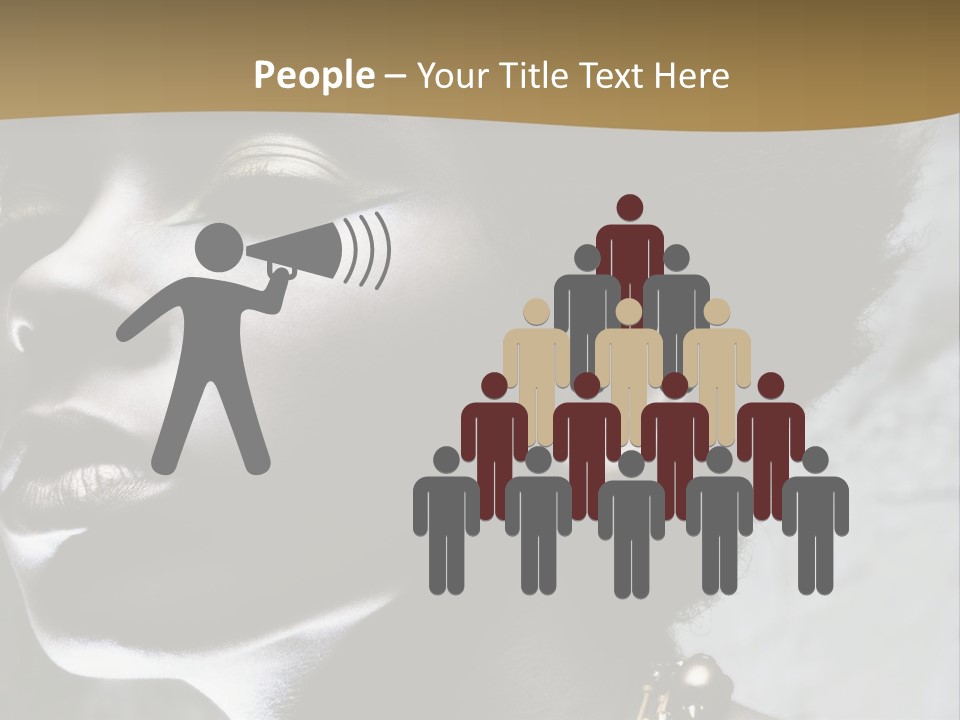 A Woman With A Gold Necklace On Her Neck PowerPoint Template