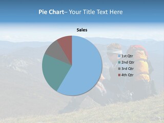 A Person Sitting On A Hill Looking At A Cell Phone PowerPoint Template