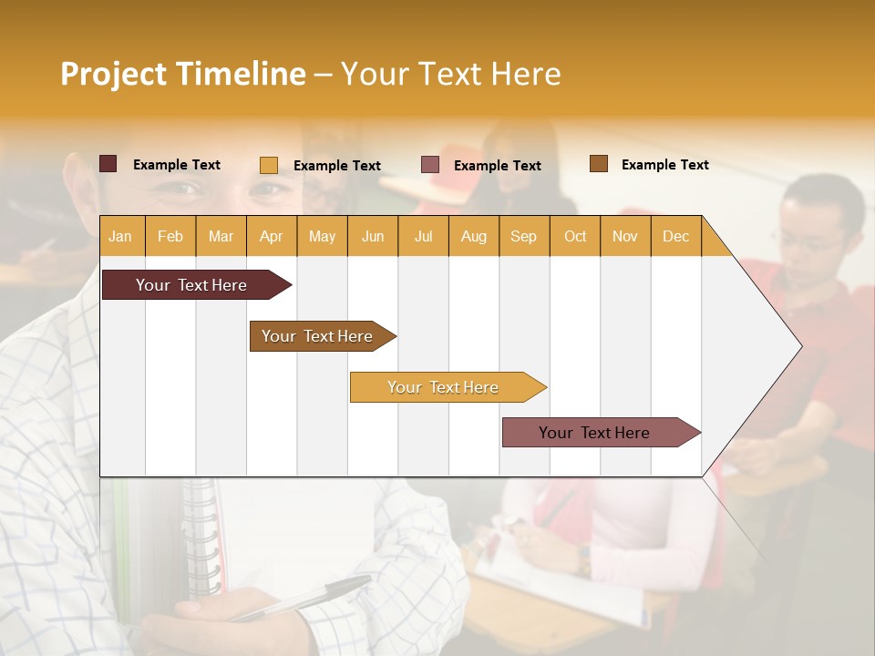 A Man Holding A Book In Front Of A Group Of People PowerPoint Template