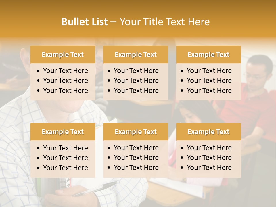A Man Holding A Book In Front Of A Group Of People PowerPoint Template
