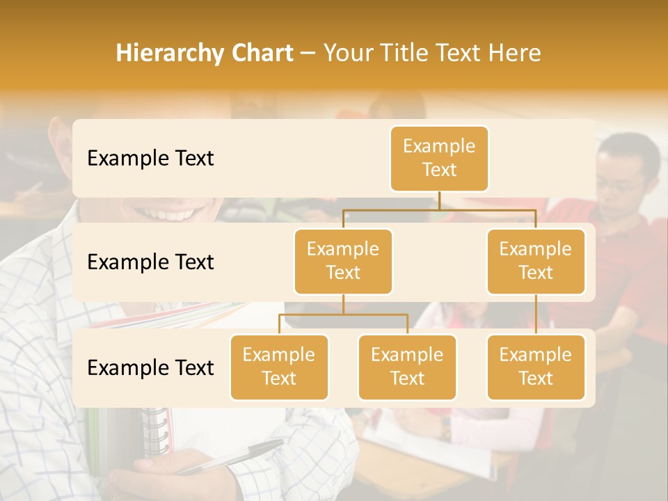 A Man Holding A Book In Front Of A Group Of People PowerPoint Template