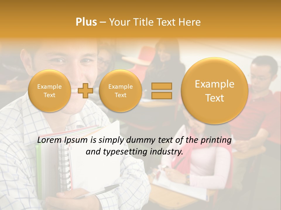 A Man Holding A Book In Front Of A Group Of People PowerPoint Template