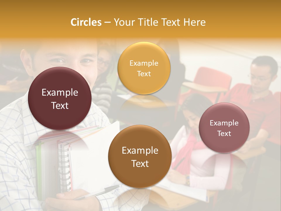 A Man Holding A Book In Front Of A Group Of People PowerPoint Template