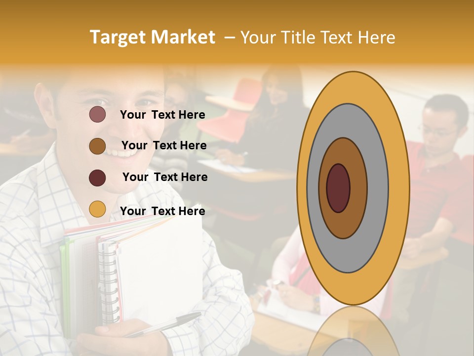 A Man Holding A Book In Front Of A Group Of People PowerPoint Template