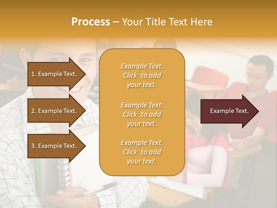 A Man Holding A Book In Front Of A Group Of People PowerPoint Template
