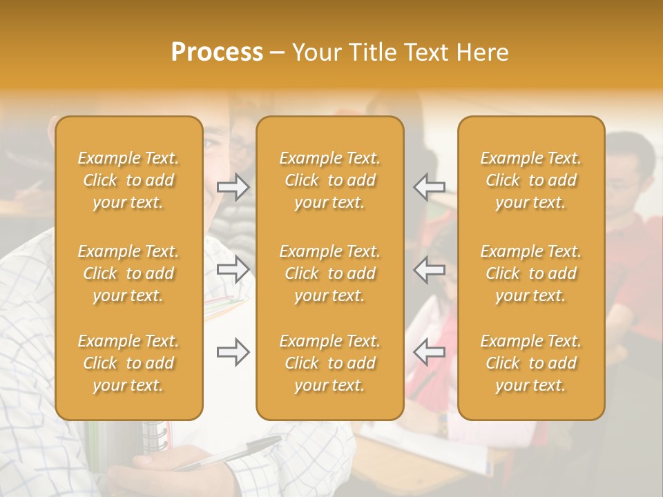 A Man Holding A Book In Front Of A Group Of People PowerPoint Template