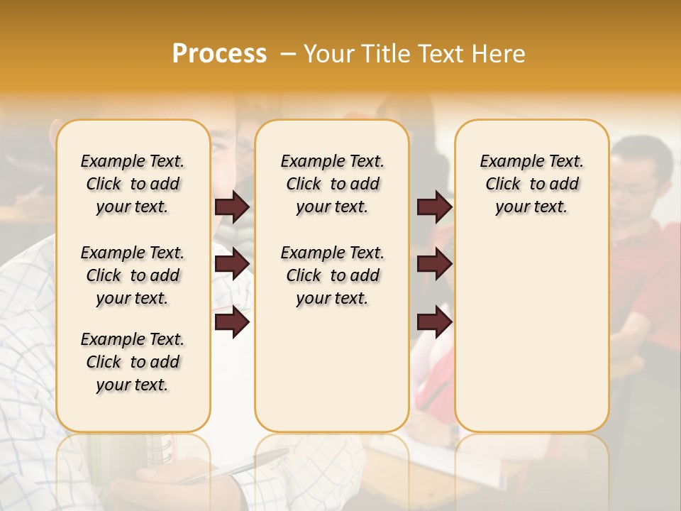 A Man Holding A Book In Front Of A Group Of People PowerPoint Template