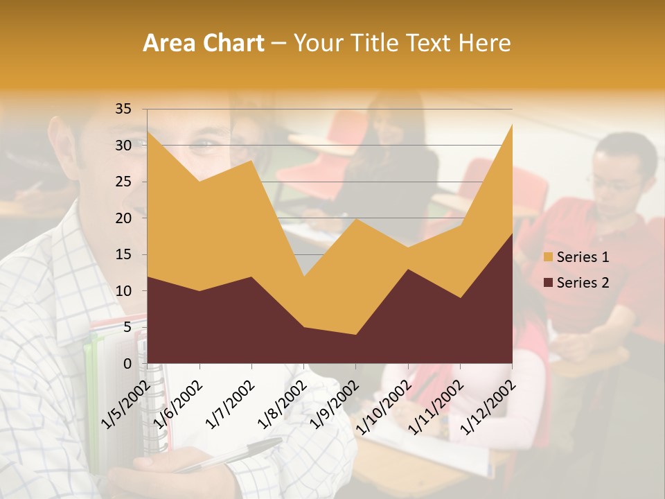 A Man Holding A Book In Front Of A Group Of People PowerPoint Template