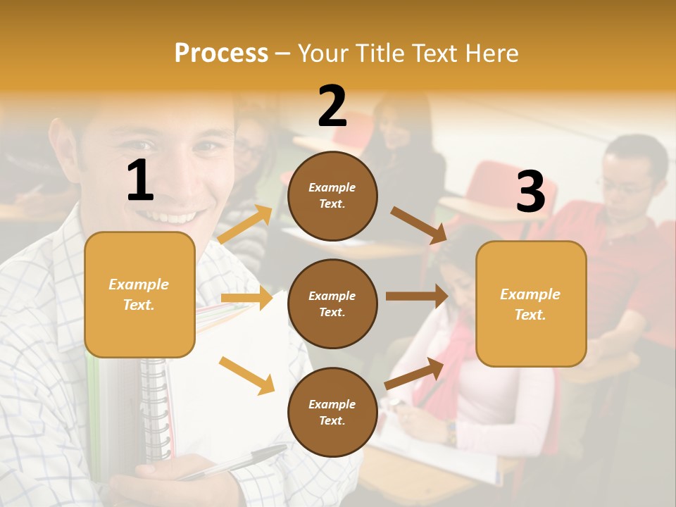 A Man Holding A Book In Front Of A Group Of People PowerPoint Template