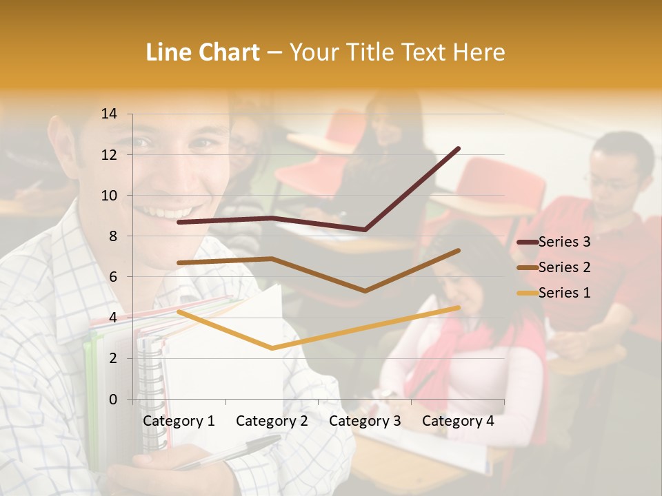 A Man Holding A Book In Front Of A Group Of People PowerPoint Template