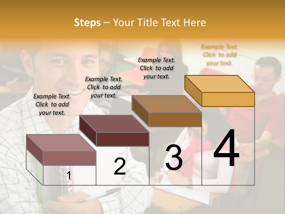 A Man Holding A Book In Front Of A Group Of People PowerPoint Template