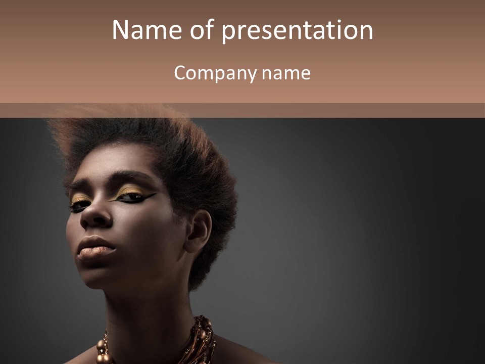 Facial Afro Black PowerPoint Template