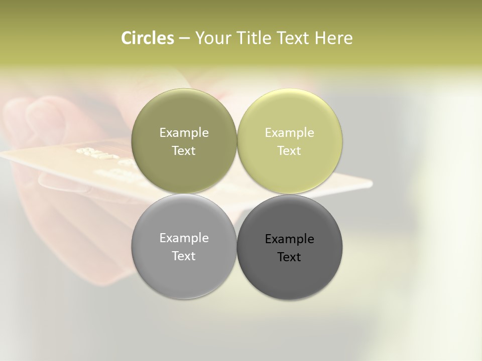 A Person Holding A Credit Card In Their Hand PowerPoint Template