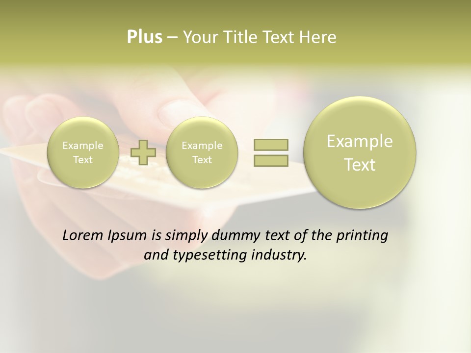 A Person Holding A Credit Card In Their Hand PowerPoint Template