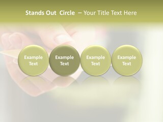 A Person Holding A Credit Card In Their Hand PowerPoint Template